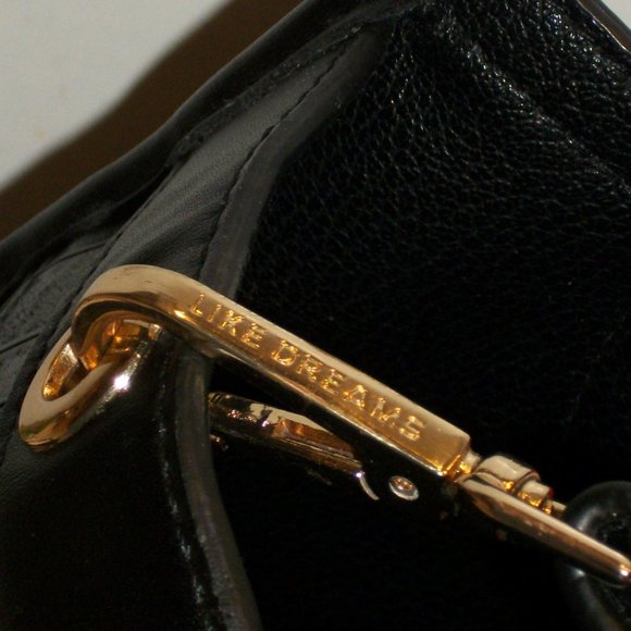 LIKE DREAMS Black & Red Croc Embossed Tote Bag PLUS Cosmetic Bag Insert NEW - Picture 9 of 14